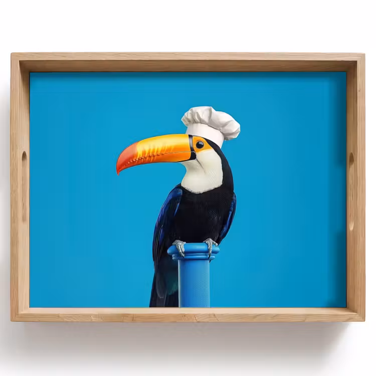 Dienblad - Tucan - Sokkel - Vogel - Koksmuts — 1