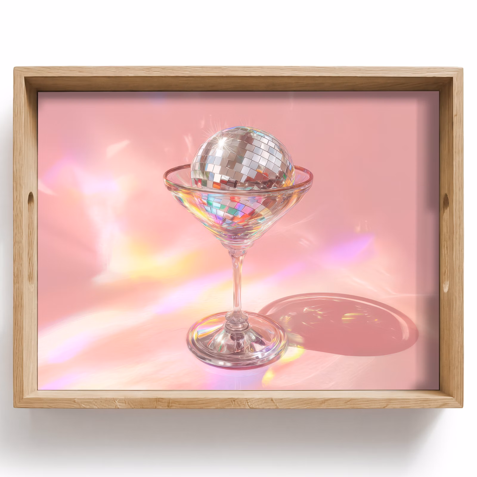 Dienblad - Martiniglas - Discobal - Fonkelende lichtvlekken — 1