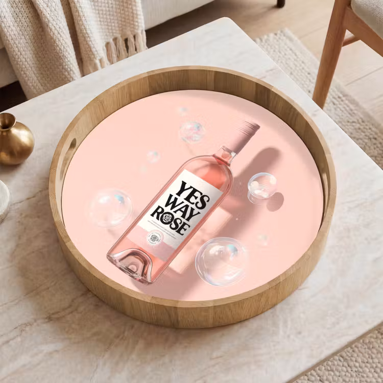 Dienblad - Bubbels - Rosé - Roze — 2