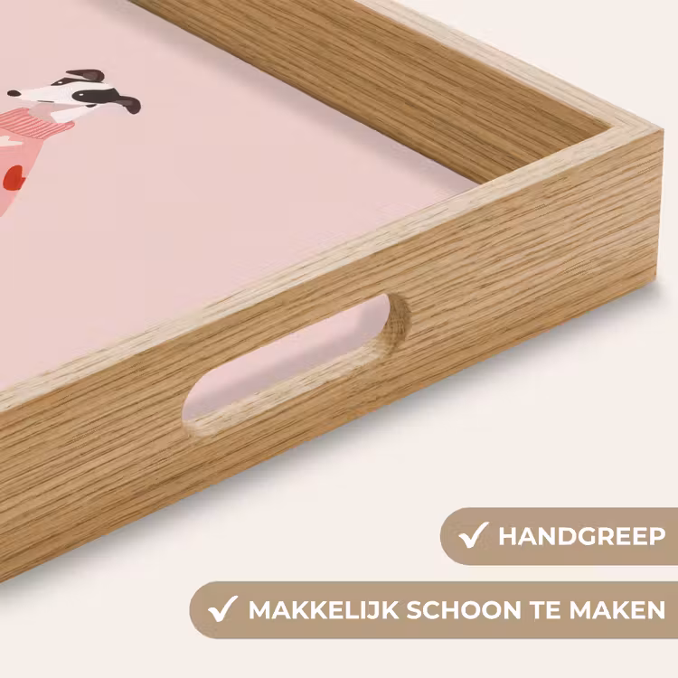 Dienblad - Hond - Hartjes - Roze — 8