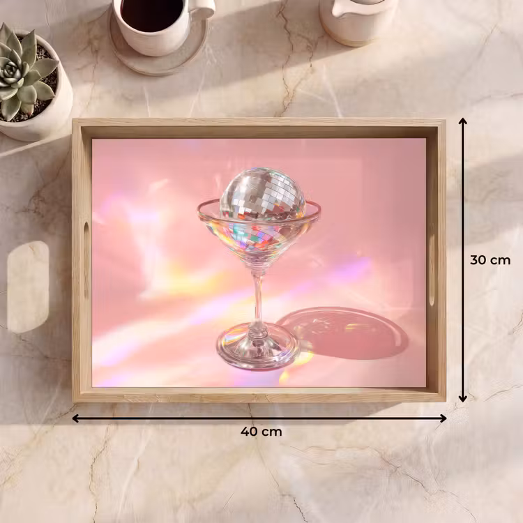 Dienblad - Martiniglas - Discobal - Fonkelende lichtvlekken — 7