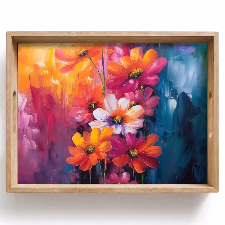 Dienblad - Felle bloemen - Dynamisch - Levendig — 1