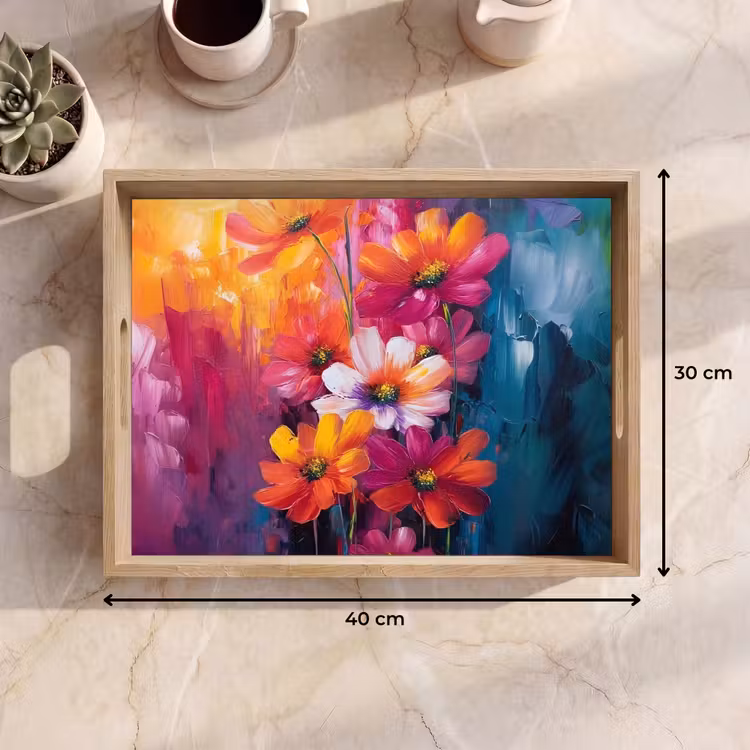 Dienblad - Felle bloemen - Dynamisch - Levendig — 7