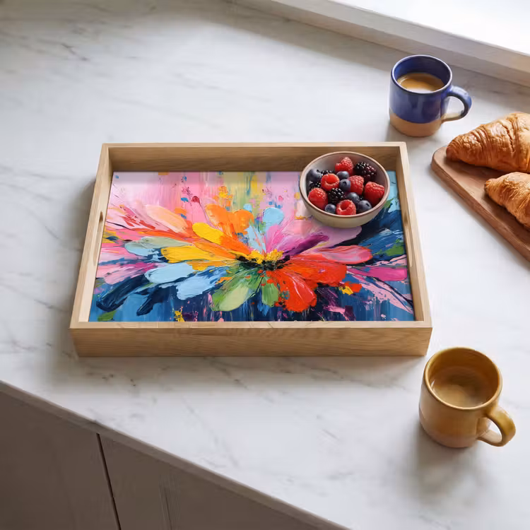 Dienblad - Kleuruitbarsting - Expressieve sfeer - Bloem — 3