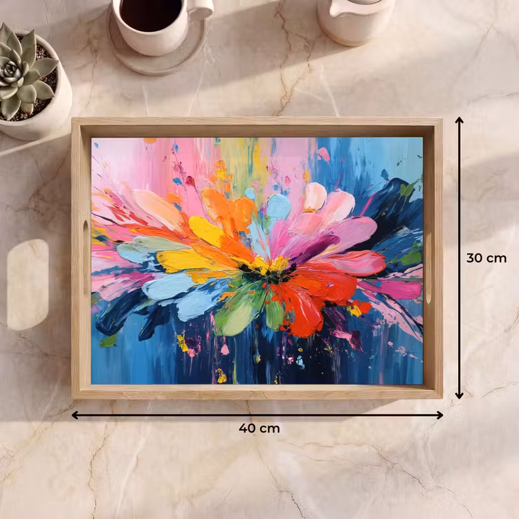 Dienblad - Kleuruitbarsting - Expressieve sfeer - Bloem — 7