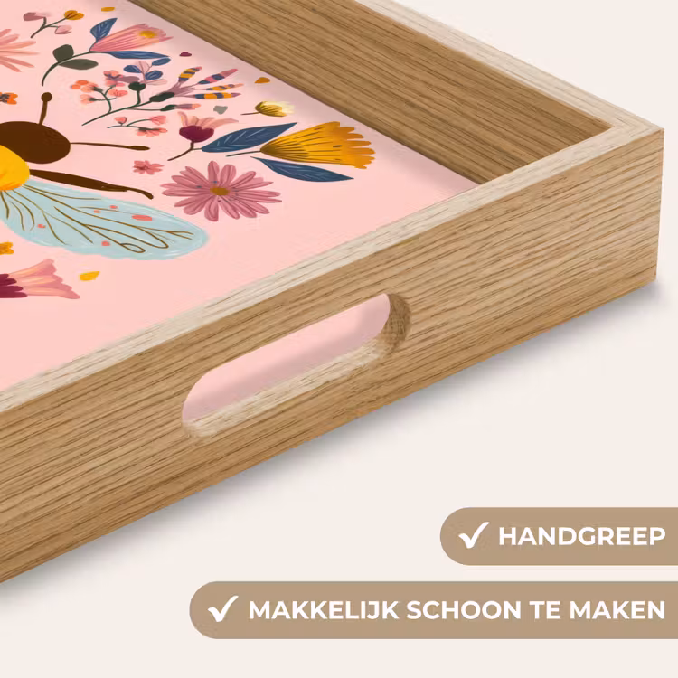 Dienblad - Bij - Geel - Bloemen - Kleurrijk — 8