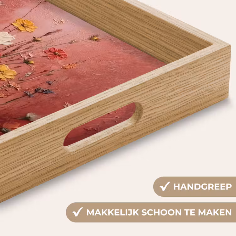 Dienblad - Bloemenboeket - Diepte - Tastbare textuur — 8