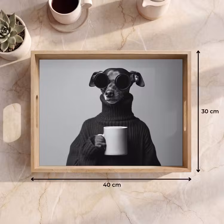 Dienblad - Coltrui - Hond - Bril - Mok — 7