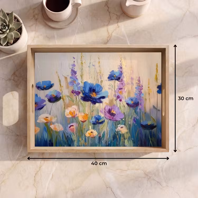 Dienblad - Zomers - Wilde bloemen - Penseelstreken — 7