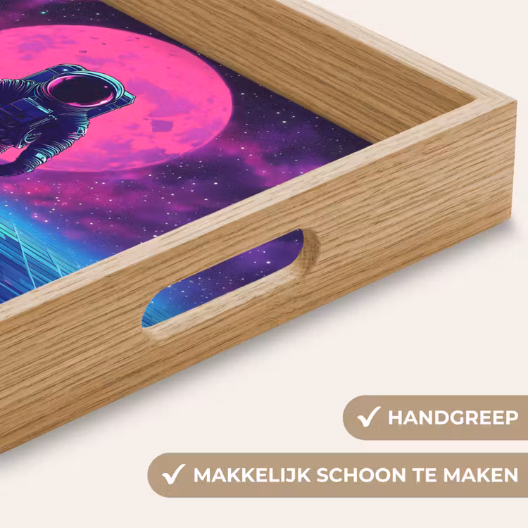 Dienblad - Astronaut - Maan - Roze - Sterrennevels — 8