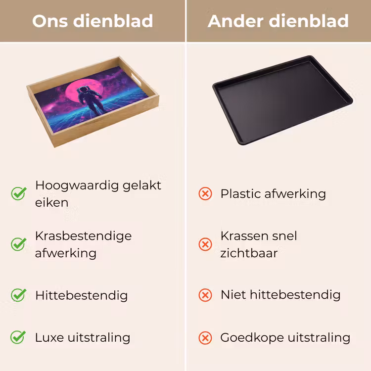 Dienblad - Astronaut - Maan - Roze - Sterrennevels — 9