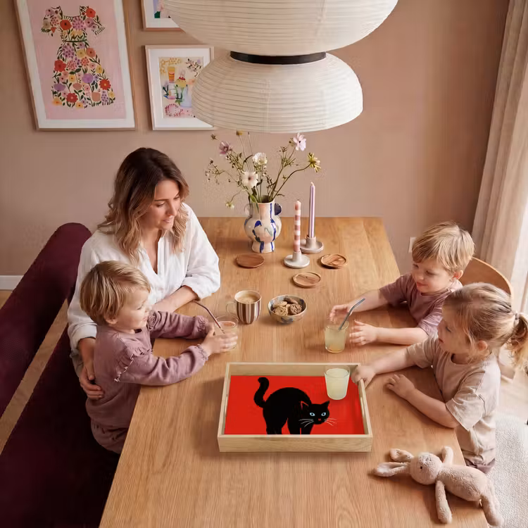 Dienblad - Kat - Zwart - Staart — 5
