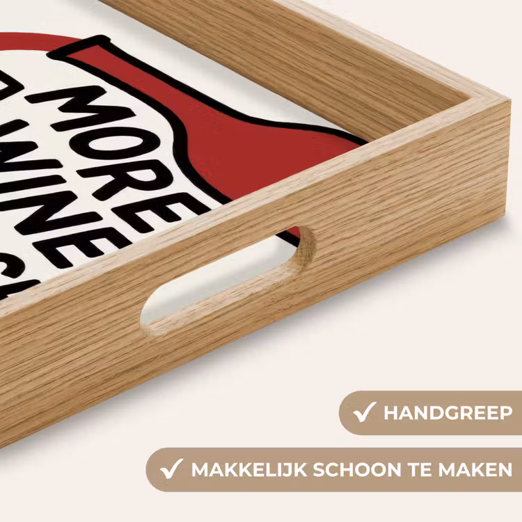 Dienblad - Wijnfles - Quote - Rood - Glas — 8