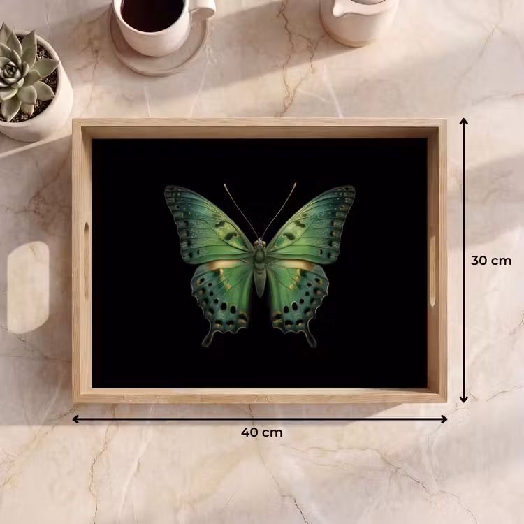 Dienblad - Vlinder - Groen - Diepte — 7