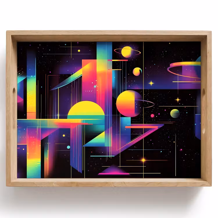 Dienblad - Abstract - Vormen - Kleurrijk - Lijnen — 1