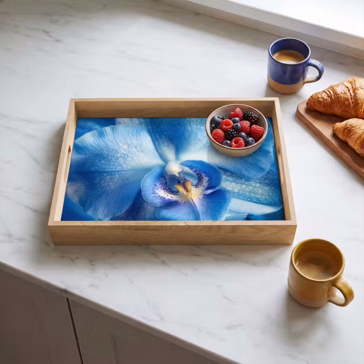 Dienblad - Blauw - Orchidee - Elegeant — 3