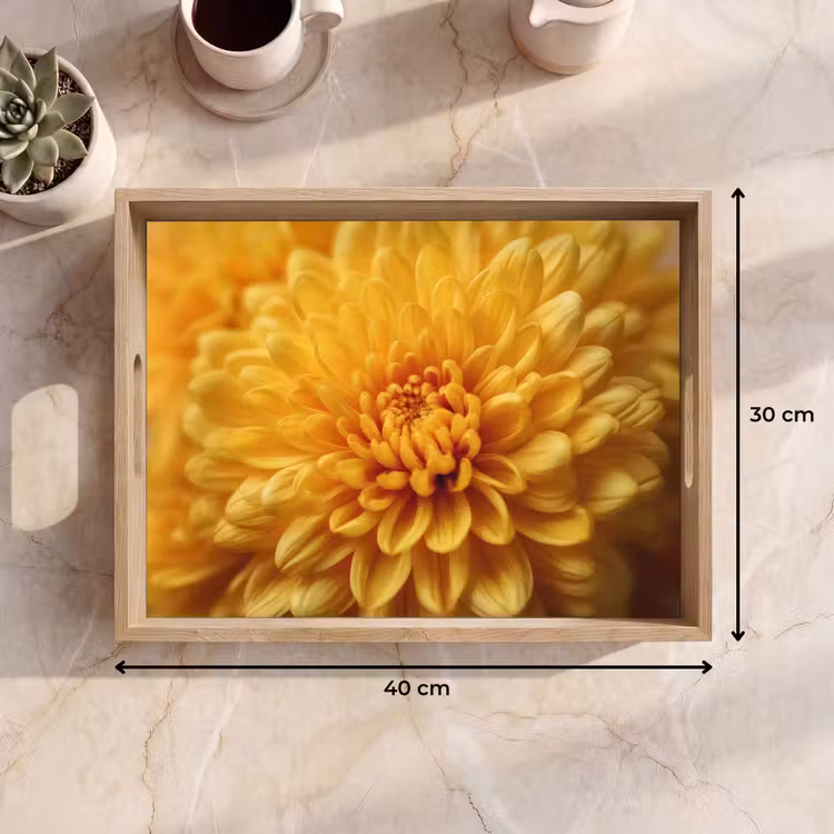 Dienblad - Geel - Chrysant - Zachtheid — 7