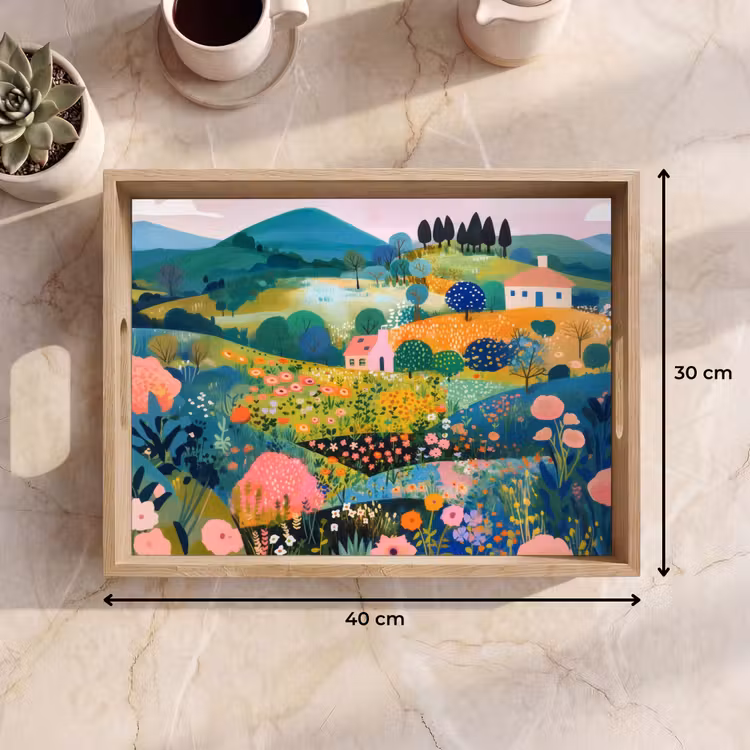 Dienblad - Heuvellandschap - Fantasierijk - Kleurcontrasten — 7