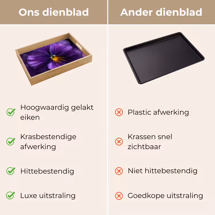 Dienblad - Paars - Viool - Diepte — 9