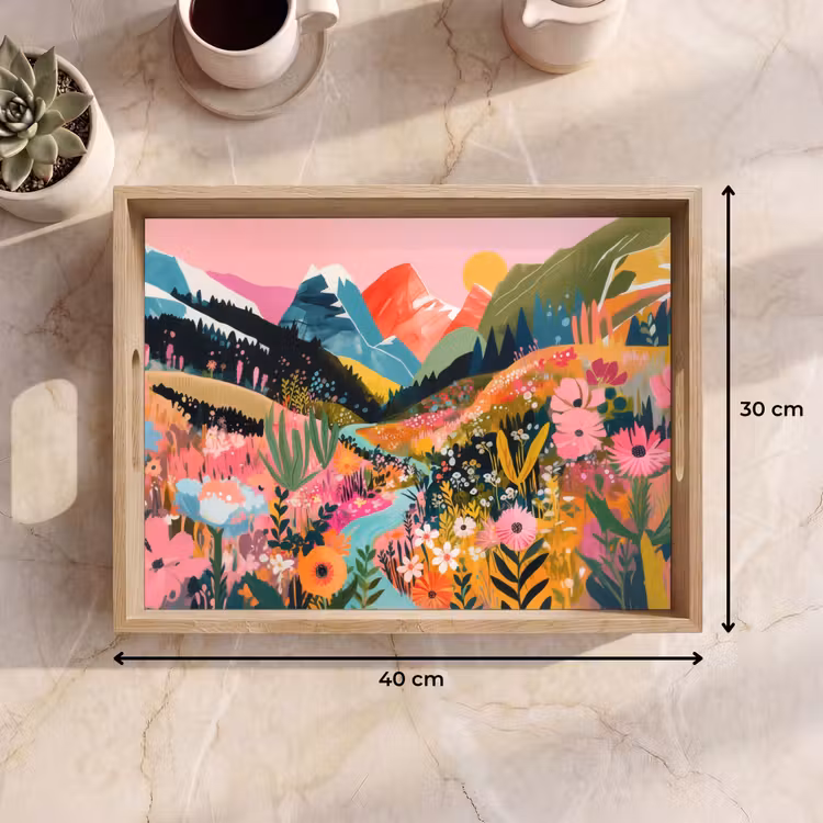 Dienblad - Rivier - Diepte - Bloemen — 7