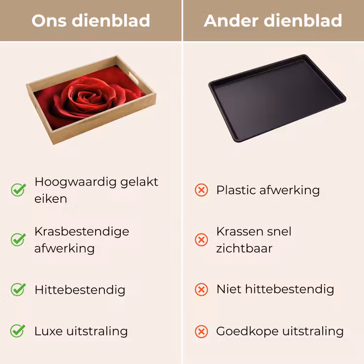 Dienblad - Rood - Roos - Romantisch — 9
