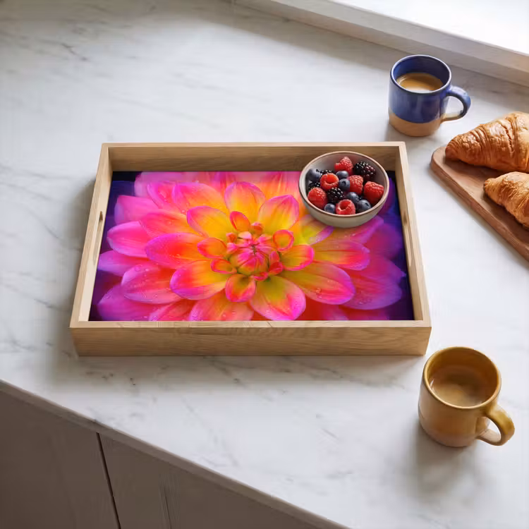 Dienblad - Roze - Dahlia - Kleurrijk — 3