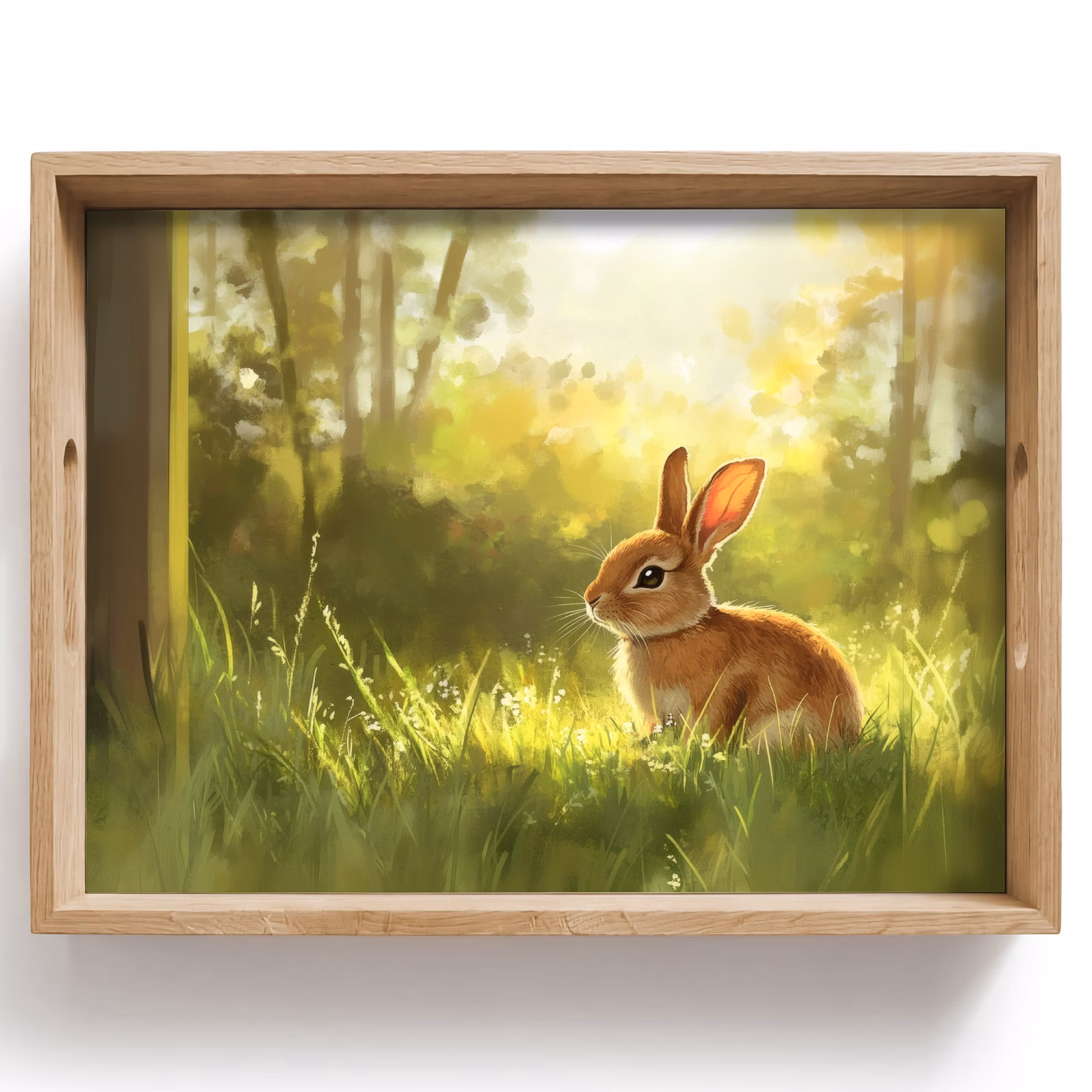 Dienblad - Konijn - Zonlicht - Bos — 1