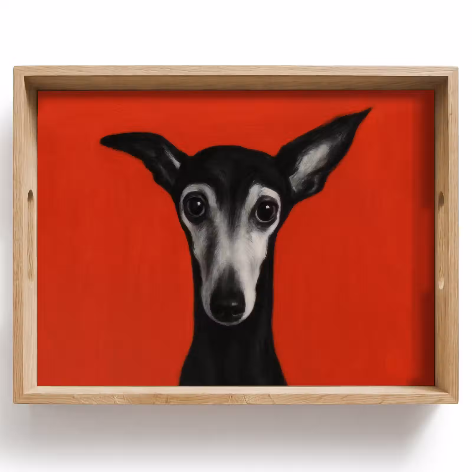 Dienblad - Windhond - Minimalistisch - Rood — 1