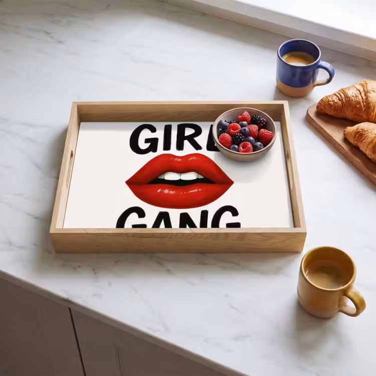 Dienblad - Lip - Girl - Rood - Letters — 3