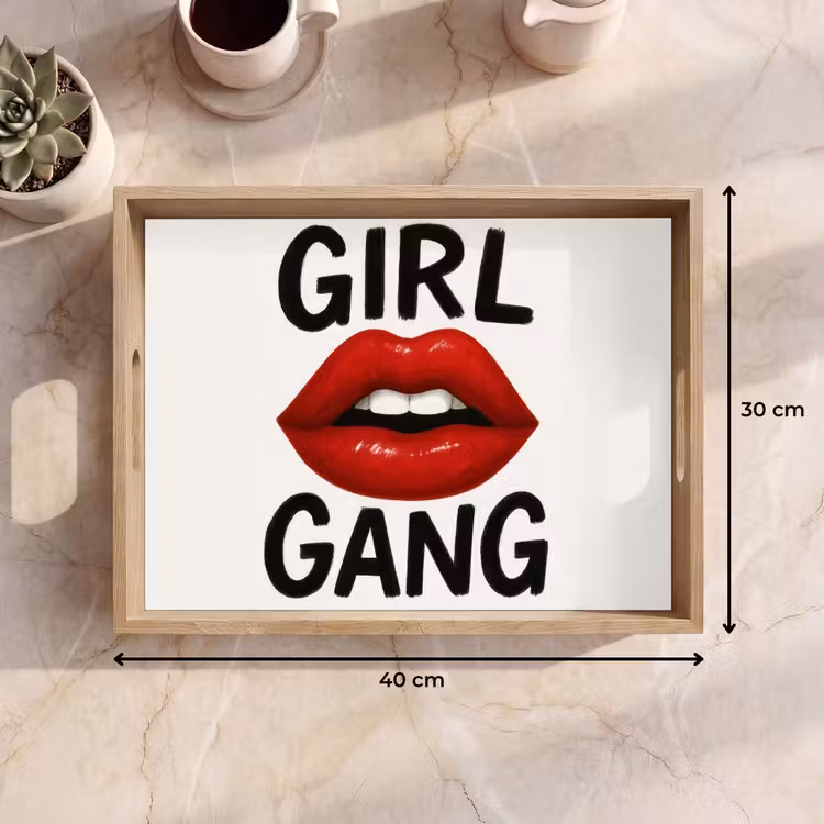 Dienblad - Lip - Girl - Rood - Letters — 7