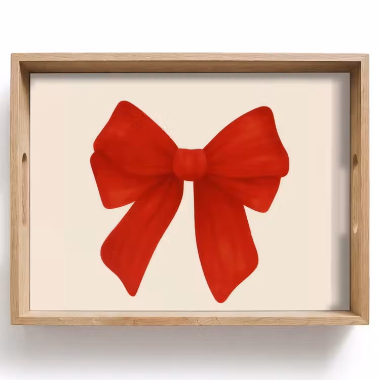 Dienblad - Strik - Symmetrisch - Rood - Lint — 1