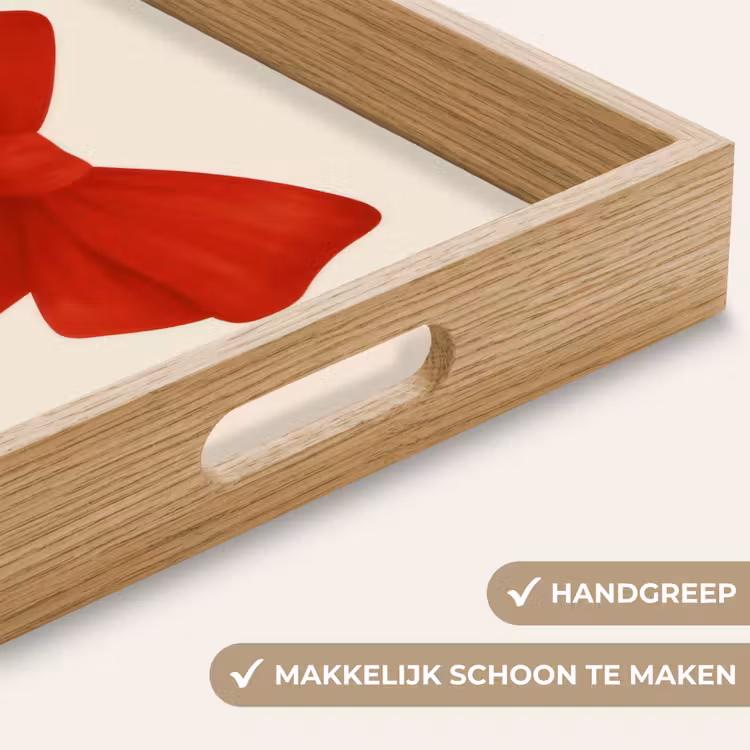 Dienblad - Strik - Symmetrisch - Rood - Lint — 8
