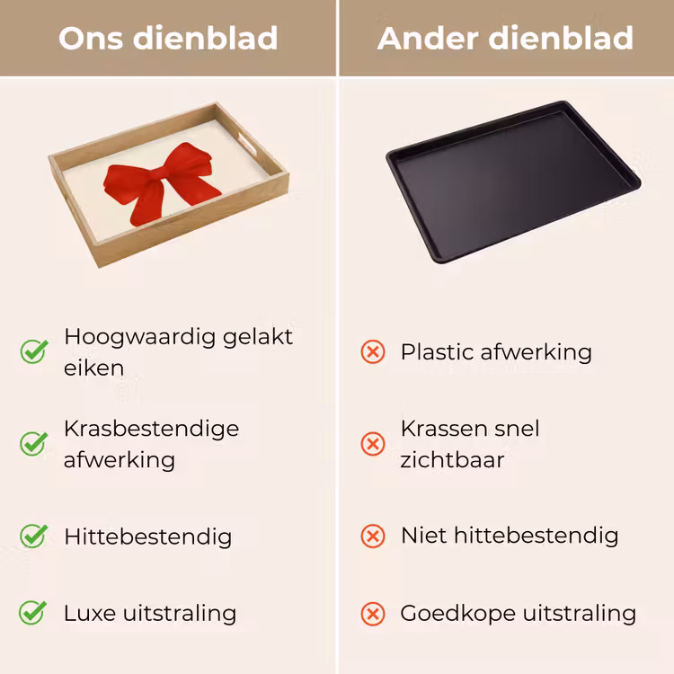 Dienblad - Strik - Symmetrisch - Rood - Lint — 9