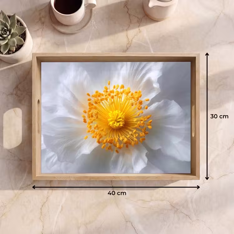Dienblad - Wit - Bloem - Elegant — 7
