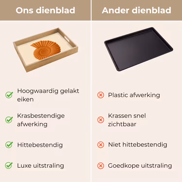 Dienblad - Schelp - Oranje - Ribbels — 9