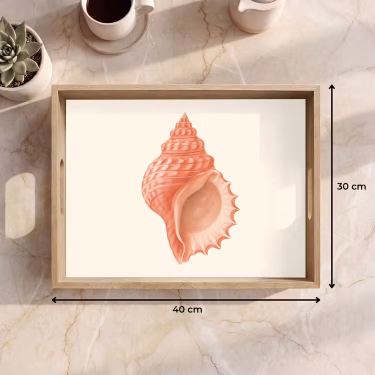 Dienblad - Schelp - Roze - Structuur — 7