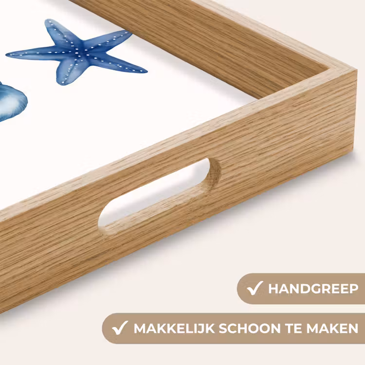 Dienblad - Zeester - Schelpen - Blauw — 8