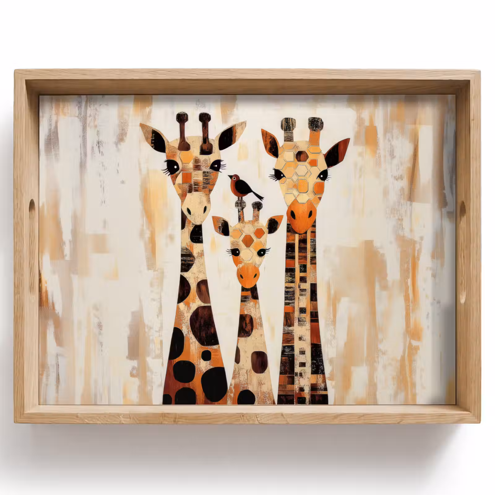 Dienblad - Giraffen - Cartoon - Crème — 1