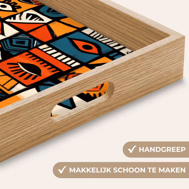 Dienblad - Abstract - Gezichten - Mozaïek — 8
