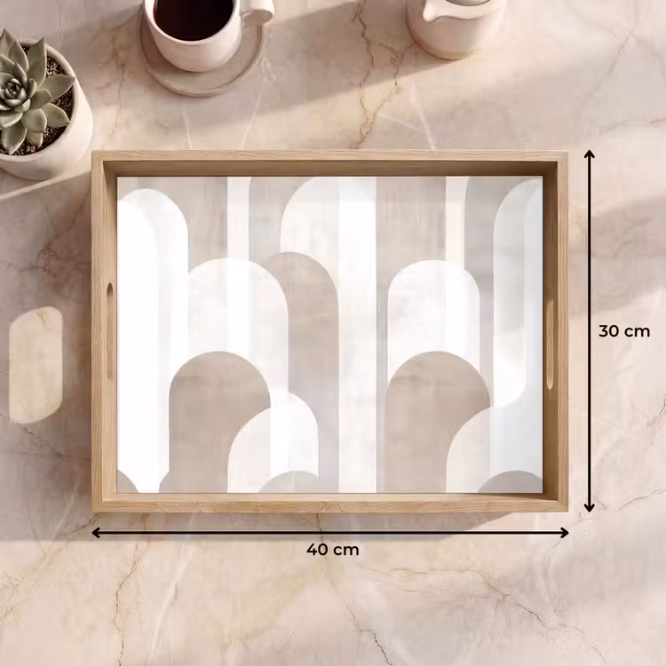 Dienblad - Abstracte bogen - Modern - Beige — 7