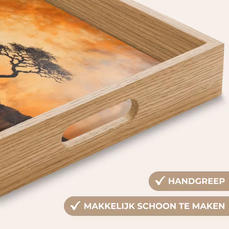 Dienblad - Boom - Landschap - Oranje — 8
