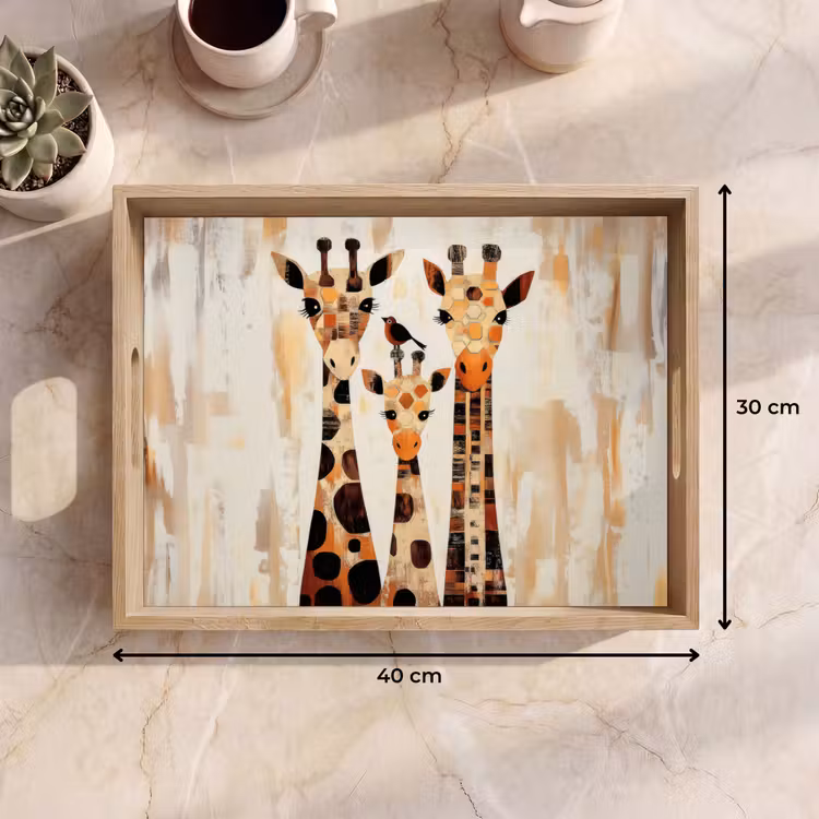 Dienblad - Giraffen - Cartoon - Crème — 7