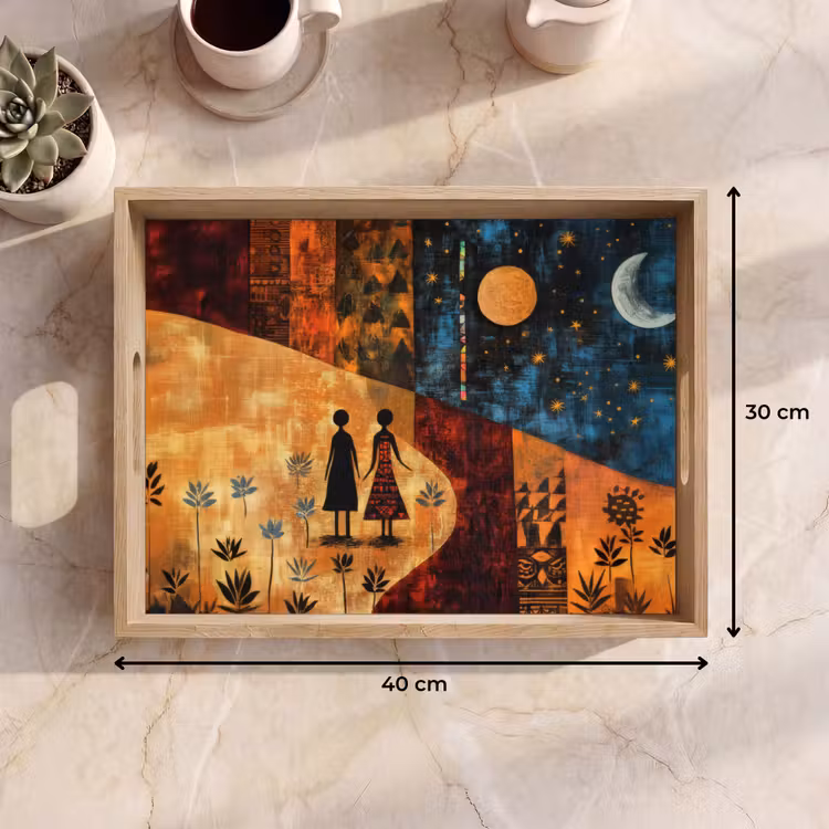 Dienblad - Silhouetten - Abstract - Zon - Maan — 7