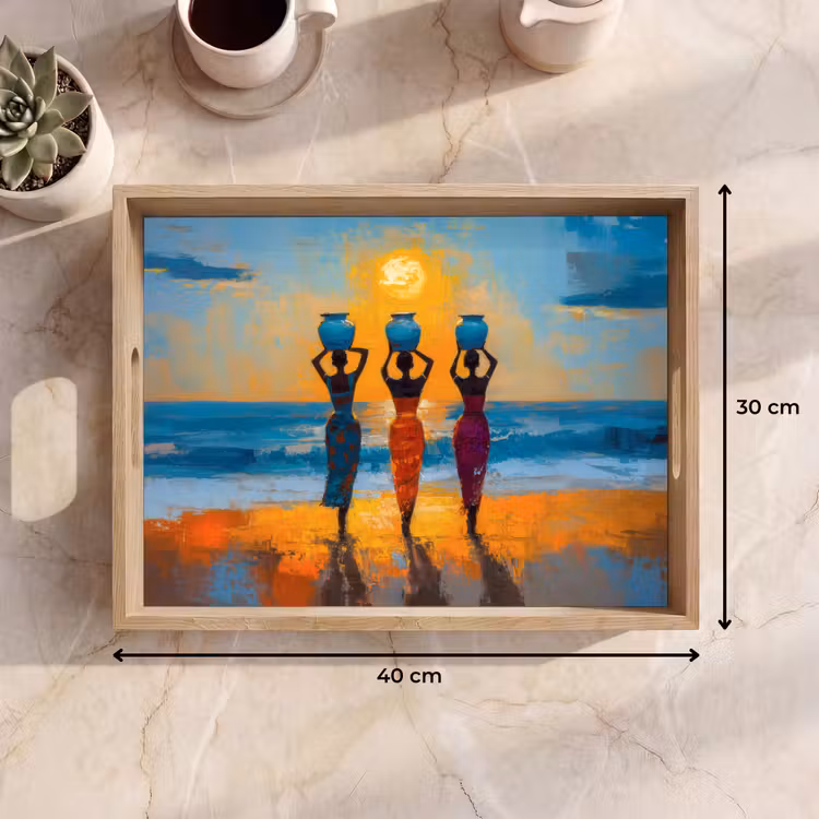 Dienblad - Vrouwen - Strand - Zondsondergang — 7