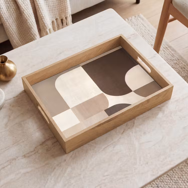 Dienblad - Geometrisch - Geweven structuur - Modern — 2