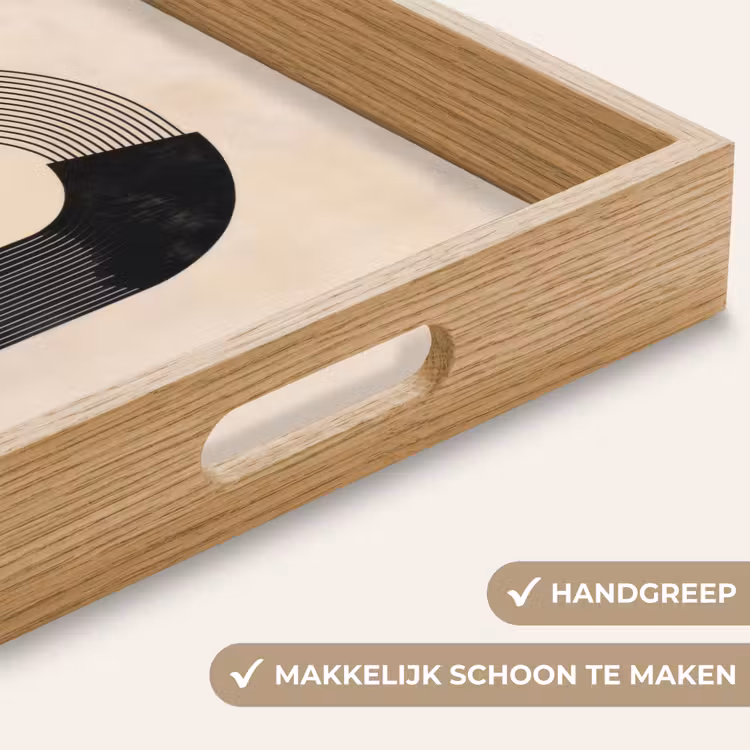 Dienblad - Grafisch gebogen motief - Beige — 8