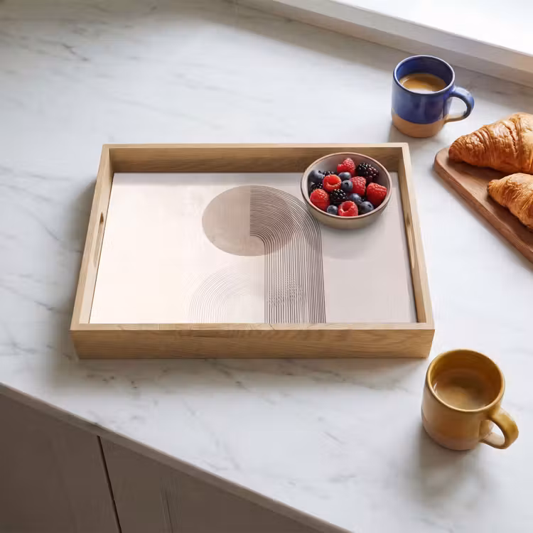 Dienblad - Minimalistisch - Cirkel - Lichtgrijs — 3
