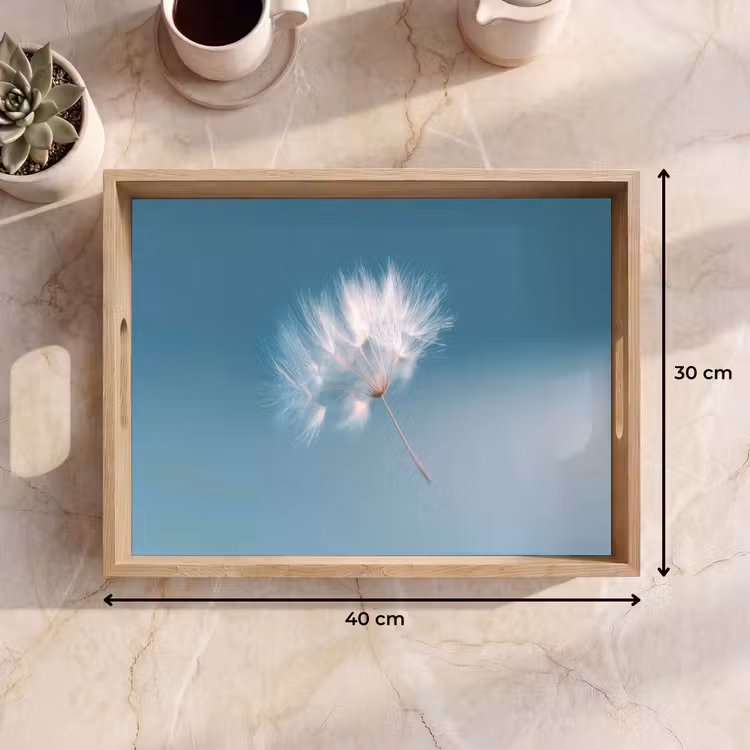 Dienblad - Paardenbloempluisje - Blauw - Lucht — 7