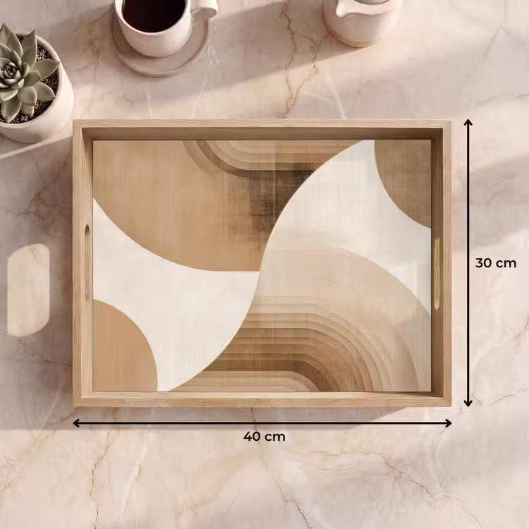 Dienblad - Retro - Geometrische lagen - Aardetinten — 7
