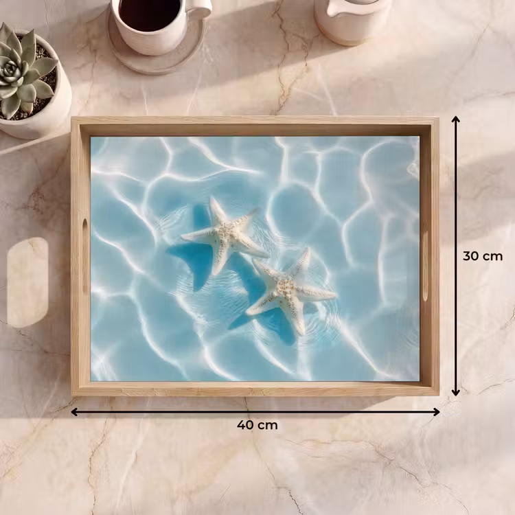 Dienblad - Zeesterren - Golvend water - Rustgevend — 7